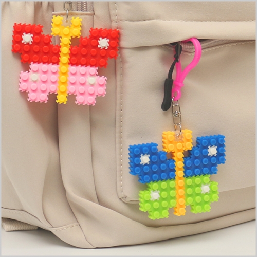 디폼 블록 나비 키링(2개)