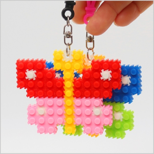 디폼 블록 나비 키링(2개)