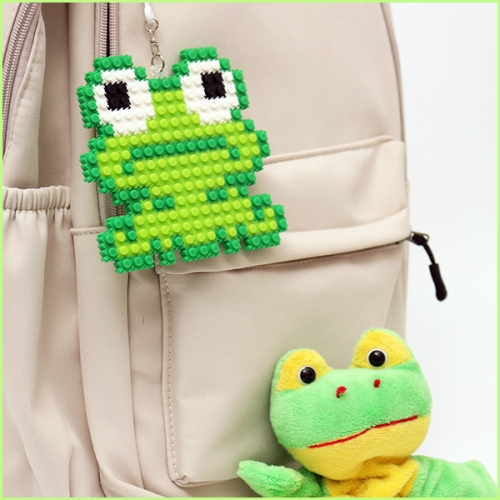 디폼 블록 청개구리 키링