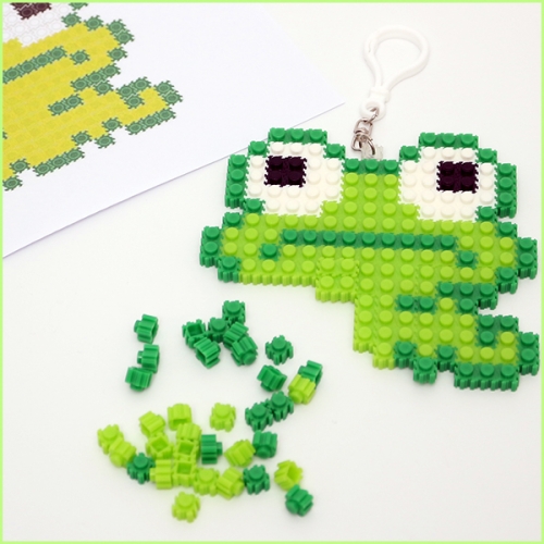 디폼 블록 청개구리 키링