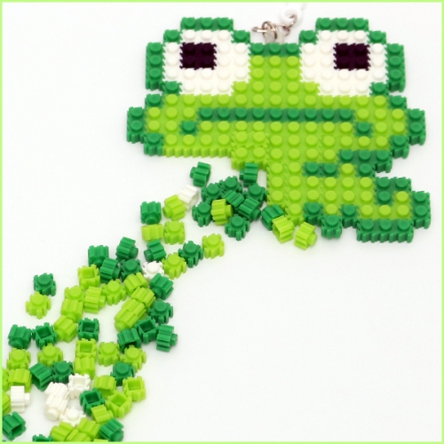 디폼 블록 청개구리 키링