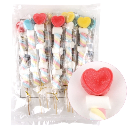 레인보우 꼬치구이 마시멜로 구워먹는 마시멜로우 BBQ 캠핑간식