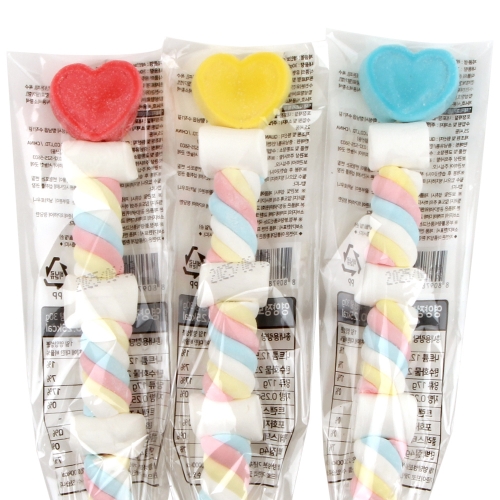 레인보우 꼬치구이 마시멜로 구워먹는 마시멜로우 BBQ 캠핑간식