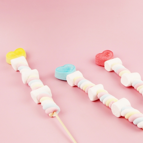 레인보우 꼬치구이 마시멜로 구워먹는 마시멜로우 BBQ 캠핑간식