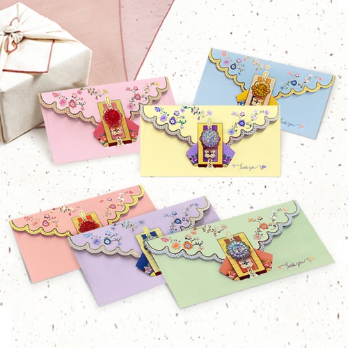 FB150 (6종 1세트) 복주머니 머니 클럽 봉투