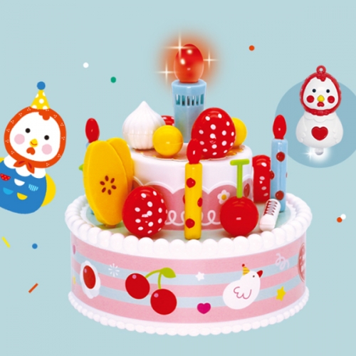 리모컨으로 촛불을 켜는 꼬꼬맘 생일 케이크 생일선물 생일소품 파티 축하