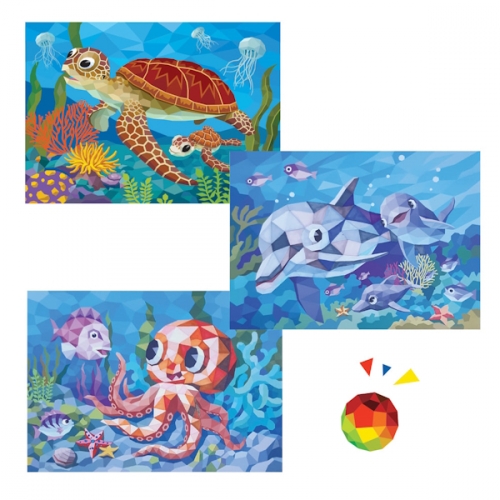 폴리곤 아트 환경보호 바다생물시리즈