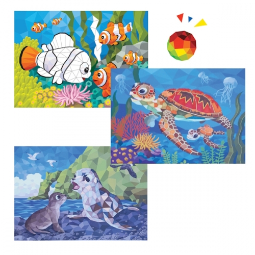 폴리곤 아트 환경보호 바다생물시리즈