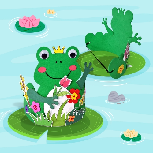 만들기  개구리 봄 꽃 왕관 (4인용)