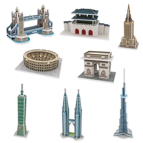 [Maskot Almacen] 우드락 3D 입체퍼즐 만들기 (세계유명건축물 - 미니세트 2