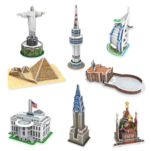 [Maskot Almacen] 우드락 3D 입체퍼즐 만들기 (세계유명건축물 - 미니세트 3 )