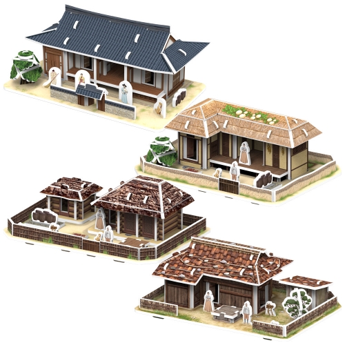 [Maskot Almacen] 우드락 3D 입체퍼즐 만들기 (한국의 전통가옥 - 미니세트 )