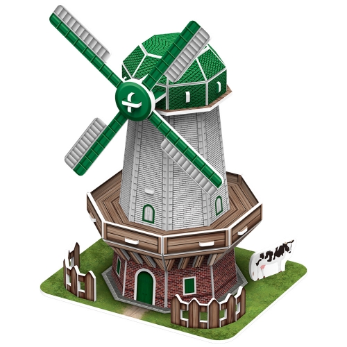 [Maskot Almacen] 미니 세계유명건축물 3D입체퍼즐 만들기 (네델란드 풍차)