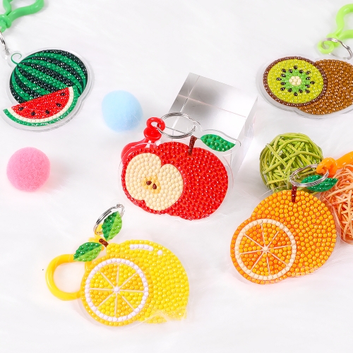 과일 보석십자수 키링