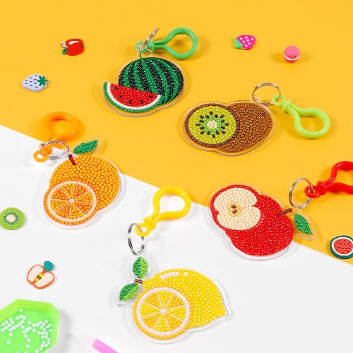 과일 보석십자수 키링