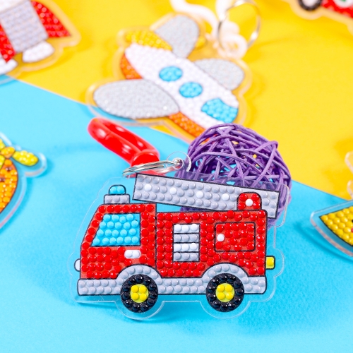 운송수단 보석십자수 키링