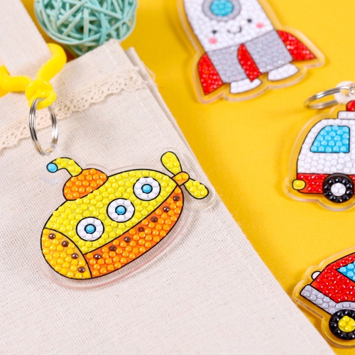 운송수단 보석십자수 키링