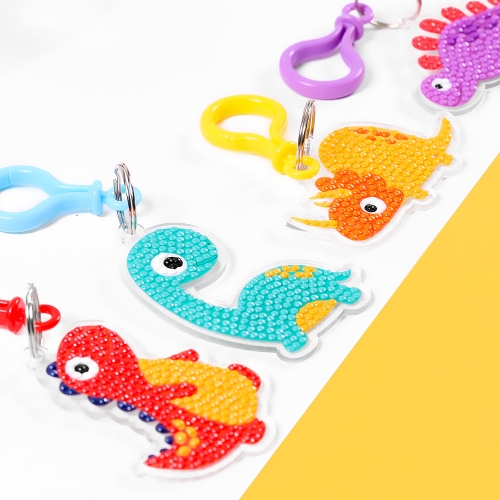 공룡 보석십자수 키링