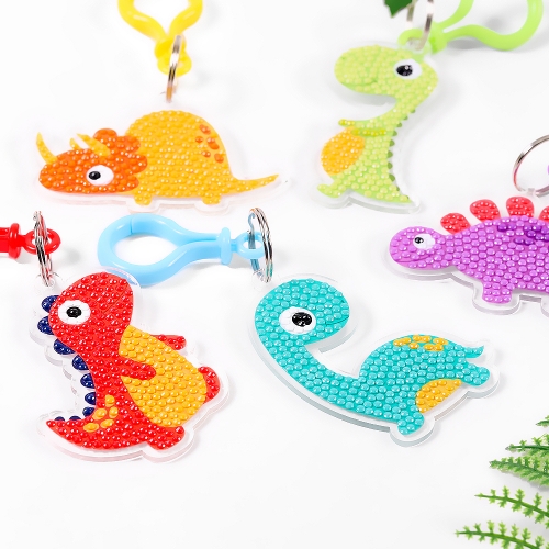 공룡 보석십자수 키링