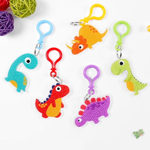 공룡 보석십자수 키링