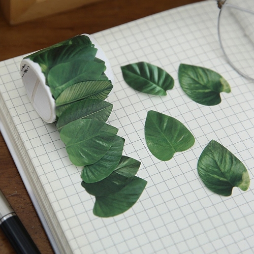 나뭇잎 스티커 롤 마스킹 테이프