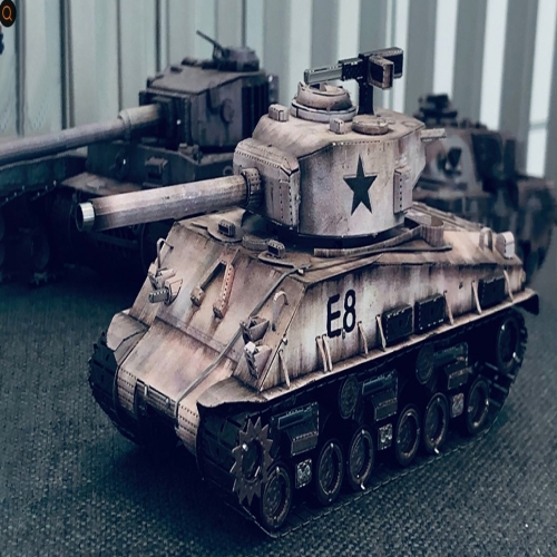 [Maskot Almacen] 메탈 아트 조립 모델 (셔먼 중형 전차)