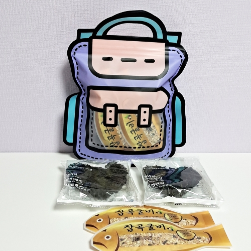 하트미역2+잡곡굴비2(가방지퍼백_반제품) 답례품