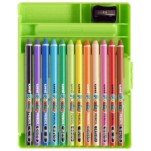 미쯔비시 유니 폰키 펜슬 색연필 12색 세트 (K800PK12CLT/PONKY 12C)