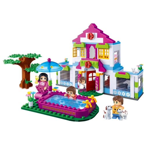 [Maskot Almacen] 조립블록 만들기_레고호환 (풀 빌라)