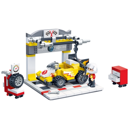 [Maskot Almacen] 조립블록 만들기_레고호환 (스피드레이싱 시리즈- 타이어 검사장)