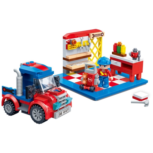 [Maskot Almacen] 조립블록 만들기_레고호환 (스피드레이싱 시리즈- 자동차 수리구역)