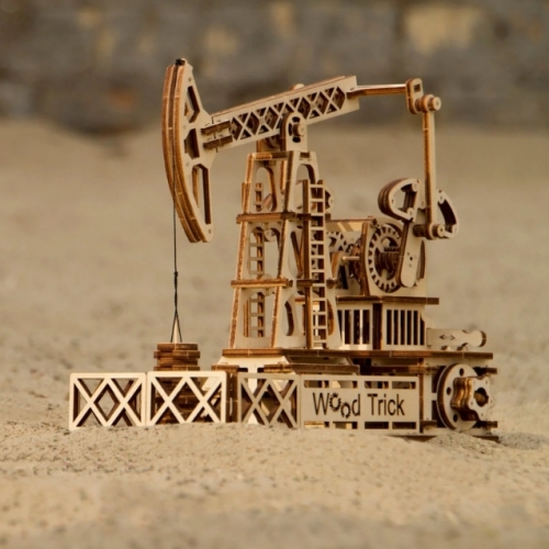 [Maskot Almacen] 우드 메카니칼 조립 모델 (Oil Derrick)