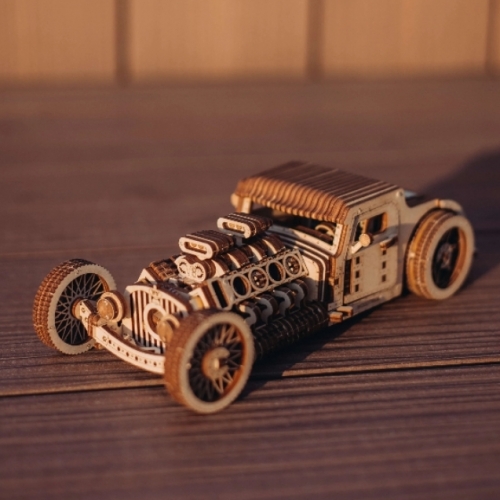 [Maskot Almacen] 우드 메카니칼 조립 모델 (Hot Rod)