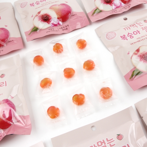 까먹는 복숭아 젤리 과일맛젤리 한입간식 복숭아맛구미 15개세트