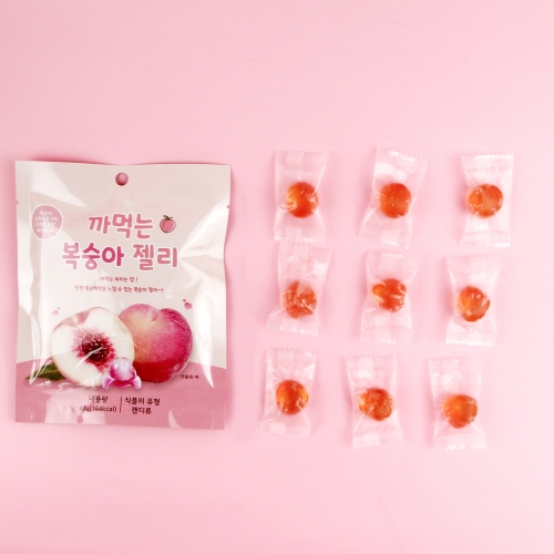 까먹는 복숭아 젤리 과일맛젤리 한입간식 복숭아맛구미 15개세트
