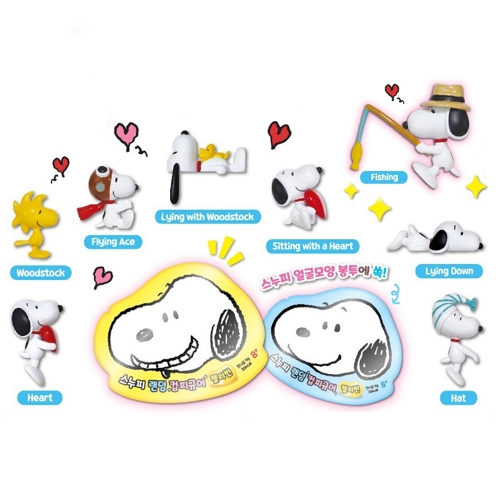 스누피 랜덤 피규어 젤리빈 달콤젤리 24개세트 컵피규어 가챠뽑기