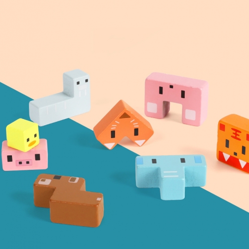 애니멀 테트리스 젠가 보드게임 동물 균형잡기 블럭 쌓기 놀이