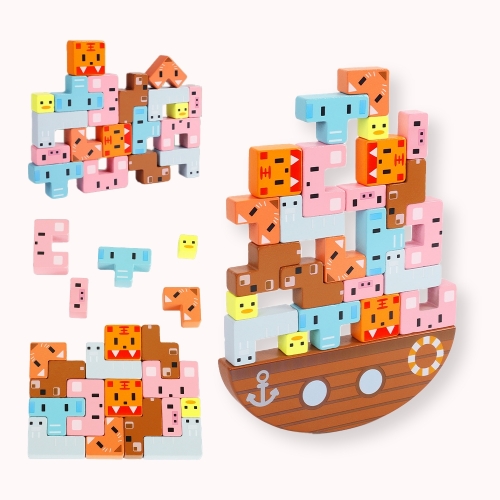 애니멀 테트리스 젠가 보드게임 동물 균형잡기 블럭 쌓기 놀이