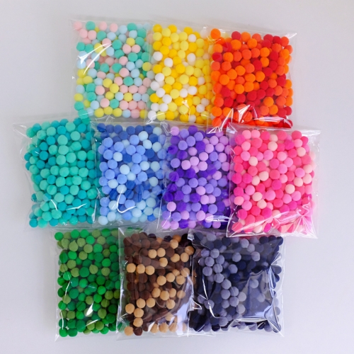 폼폼이 뿅뿅이 솜공 솜방울 파스텔 혼합 믹스  30g