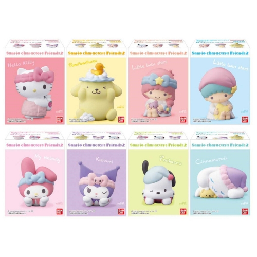 산리오 프렌즈2 피규어 8개세트 쿠로미 마이멜로디 가챠 랜덤피규어