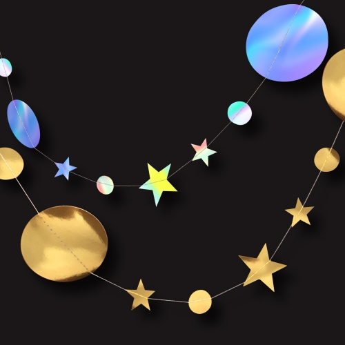 달과 별 가랜드(총 길이 약 4m)