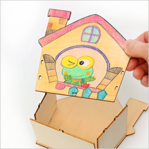 개구리 집 연필 꽂이