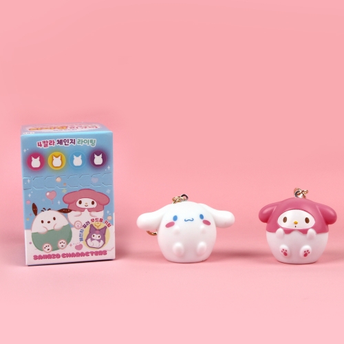 산리오 라이팅 피규어 led 키링 미니무드등 랜덤박스 가챠 16개 세트