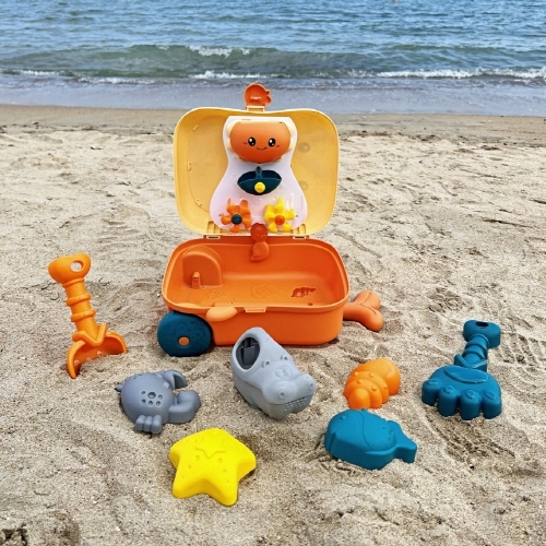 오리 공룡 캐리어 모래놀이 장난감 여행가방 샌드토이 세트