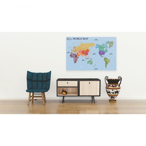 애니시트 세계지도 패브릭 데코 스티커 시트지 ASMAP-01