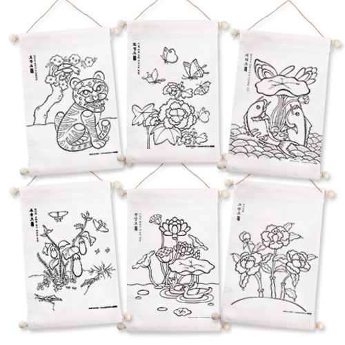 [하하당] 패브릭 민화 족자 (6종 택1)