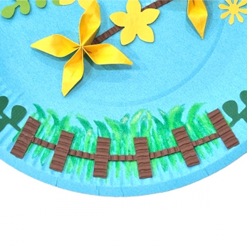 [감성쫑이] 종이접시 개나리 액자