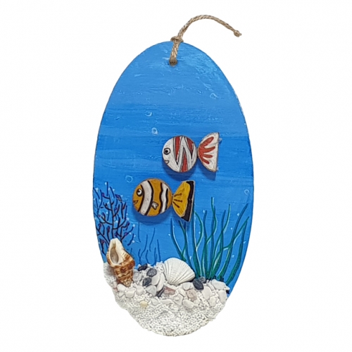 [키즈킹] 타원형 바다 물고기 걸이 만들기