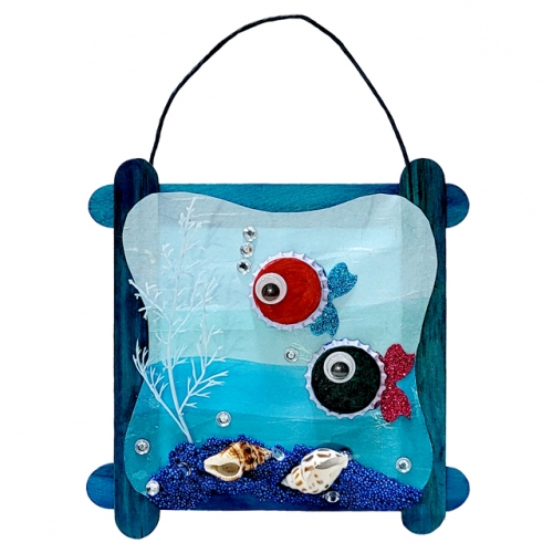 [키즈킹] 여름 컬러스틱 액자 만들기(3종 택1)-