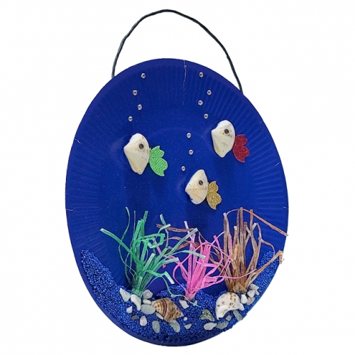 [키즈킹] 여름 바다 종이접시 걸이 만들기